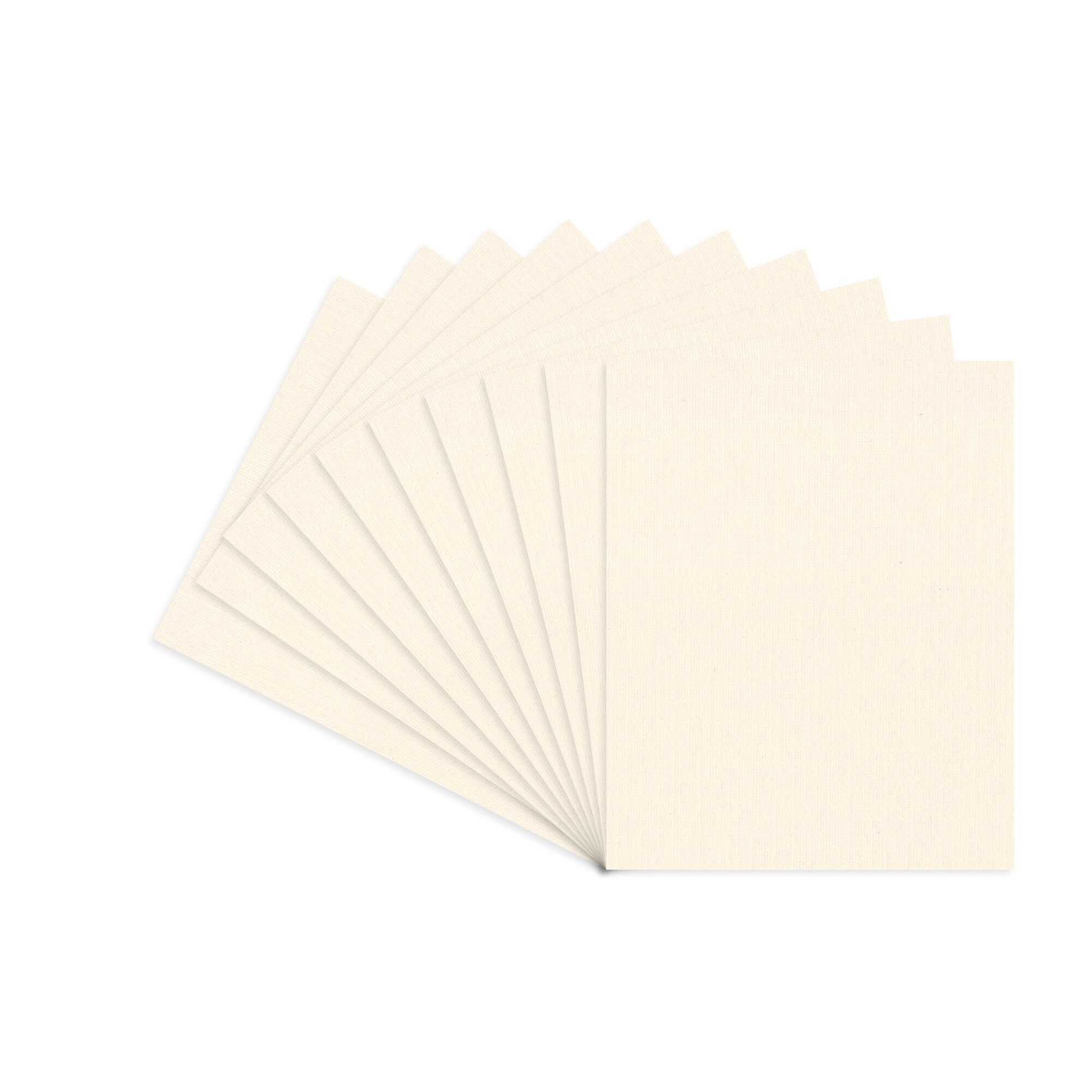 Textured White 8x10 Backing Board - Uncut Photo Mat Board (10-Sheets)