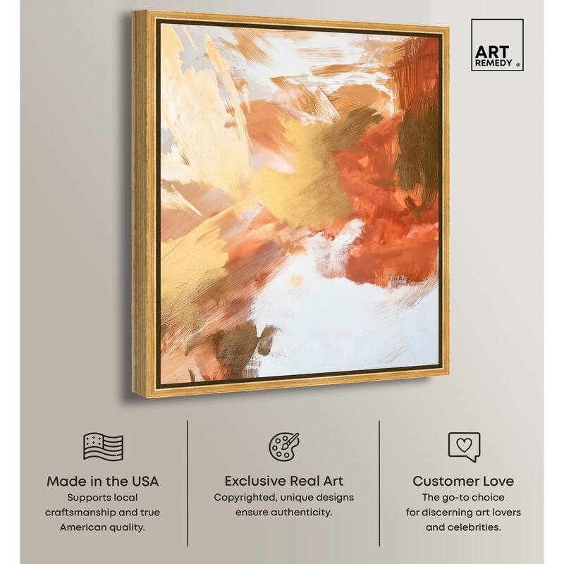 Golden Yellow Citrus Burst I Canvas by Art Remedy