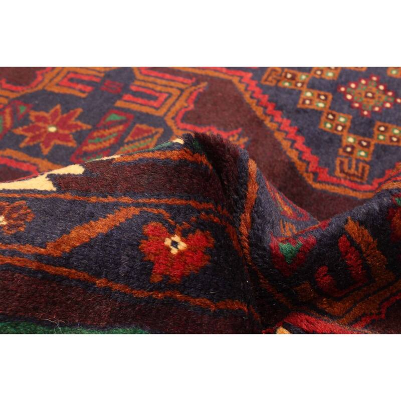 ECARPETGALLERY Hand-knotted Teimani Dark Navy Wool Rug - 3'10 x 6'6