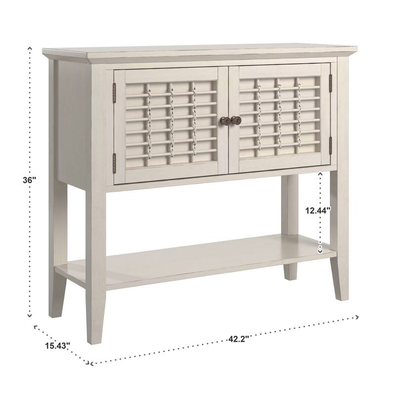 Trani White Finish 2-Door Console Table by iNSPIRE Q Classic
