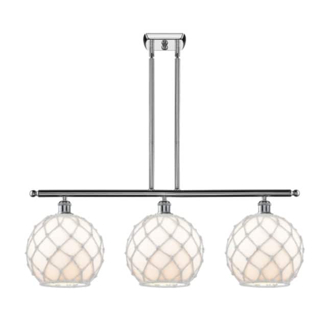 Innovations Lighting Large Farmhouse Rope 3 Light 36" Wide Linear