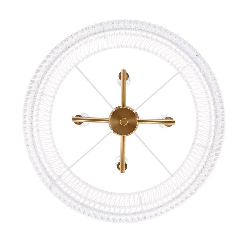 Golden Lighting 6808-4 Ellie 4 Light 19" Wide Drum Chandelier
