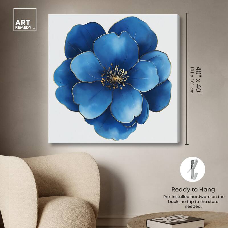 Blue Brilliance I Canvas by Art Remedy, Gallery Wrapped