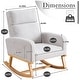 preview thumbnail 86 of 171, HOMYKA 28" Wide Rocking Chair for Nursery with Solid Wood Leg