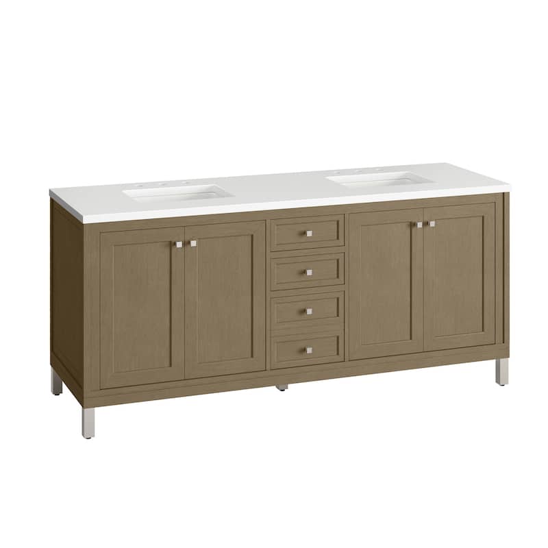 James Martin Vanities 503-V72-3WZ Chicago 72" Free Standing Double