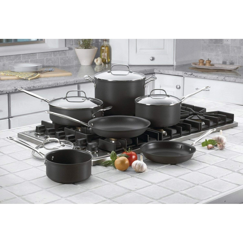 Cuisinart Classic 13pc Hard Anodized Cookware Set Silver/Black