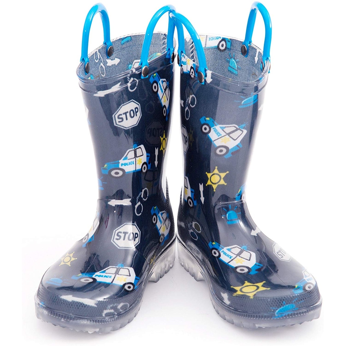 Outee Toddler Kids Adorable Printed Light Up Rain Boots