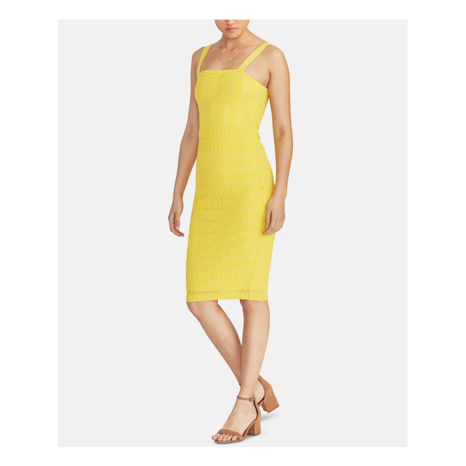 knee length yellow dress