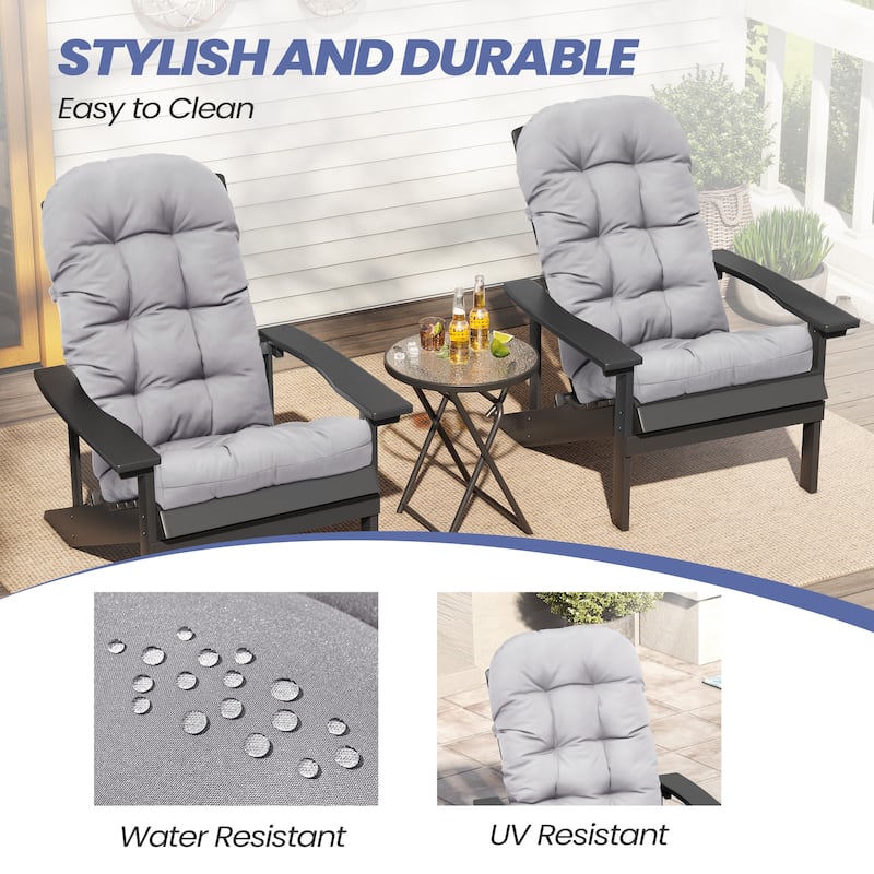 Outdoor Adirondack Chair Cushion Thickened Patio Chair Pad Lounge Rocking Chair Cushion