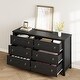 preview thumbnail 18 of 18, Rattan Dresser Storage Cabinet for Bedroom Living Room, Black