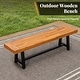 preview thumbnail 11 of 19, MAISON ARTS 3PCS Outdoor Patio Dining Table Set Acacia Wood with 1 Rectangular Picnic Coffee Table and 2 Benches