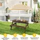 preview thumbnail 32 of 38, Costway 3-in-1 Kids Picnic Table Wooden Outdoor Sand & Water Table - See Details