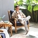 preview thumbnail 4 of 25, Cambridge Casual Lowell Teak Patio Club Chair with Cushion