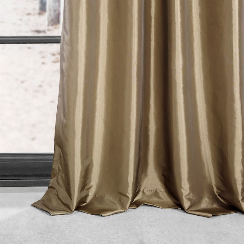 Exclusive Fabrics Blackout Faux Silk Taffeta 120-inch Curtain (1 Panel)