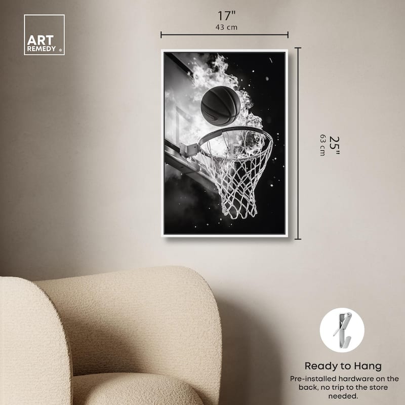 Scorch Some Hoops Canvas by Art Remedy