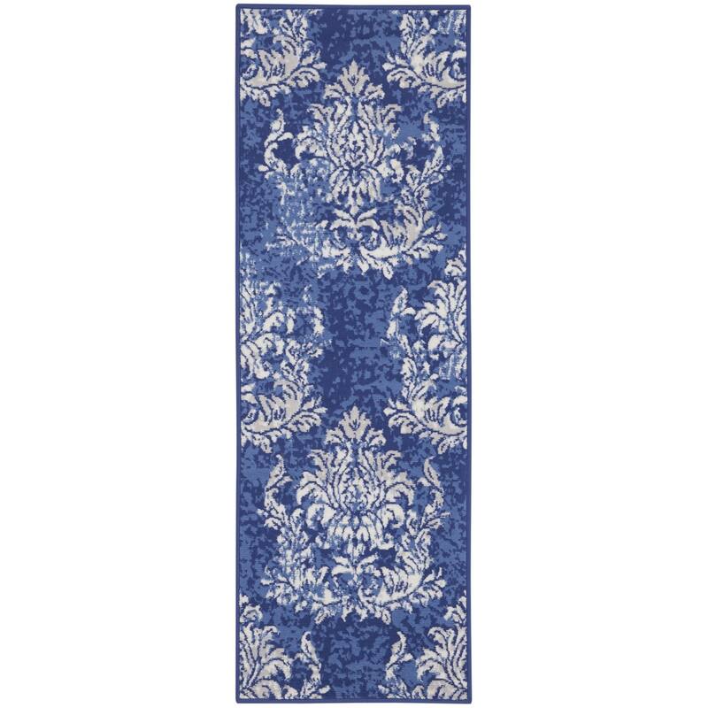 Jore Power Loomed Distressed Abstract Non Skid Stain Resistant Area Rug By HomeRoots - 96' X '24' X '0.39