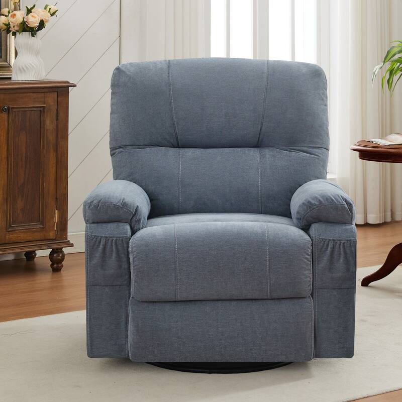 Recliner Chair,360 Degree Rotating Swing Single Sofa Chair, Equipped with Soft Cushion and Backrest, Comfortable Armchair