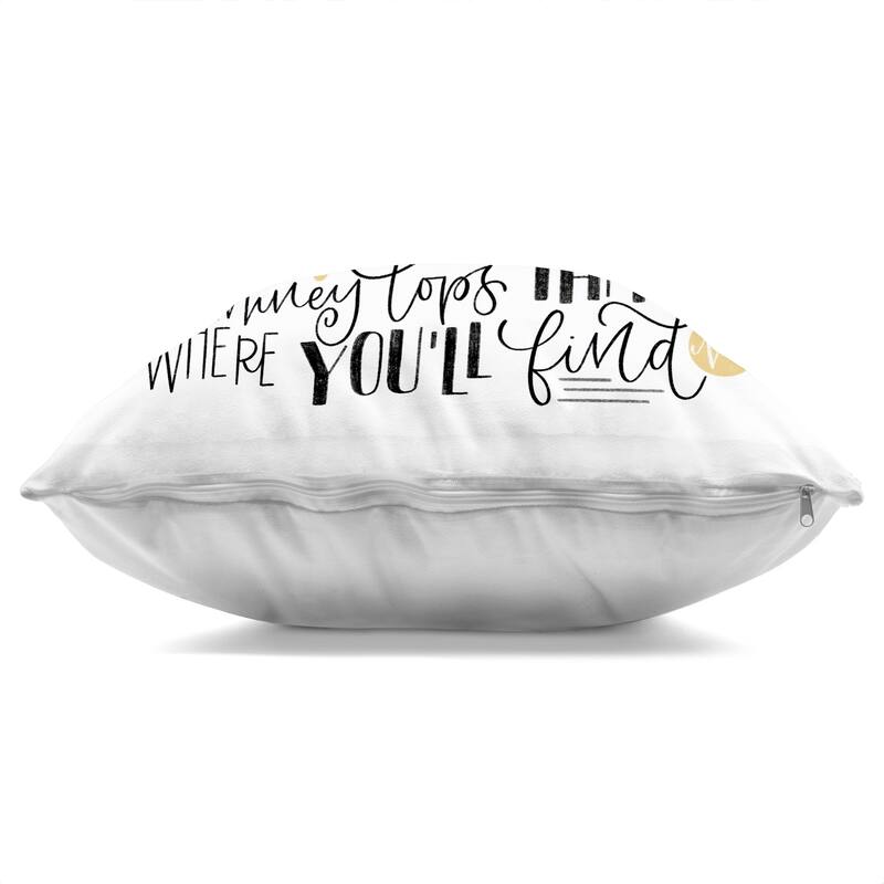 Stupell Over The Rainbow Poem Decorative Printed Throw Pillow Design by Sarah Hickman
