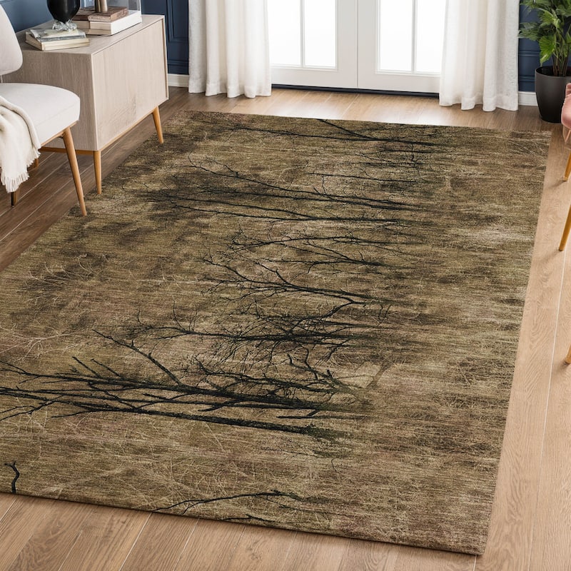 Premium Washable Super Soft Modern Forest Mayfield Rug