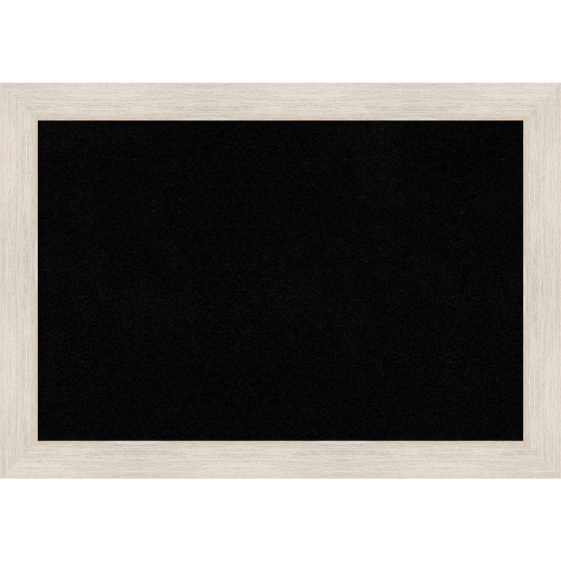 Hardwood White Wash Wood Framed Black Corkboard Bulletin Board