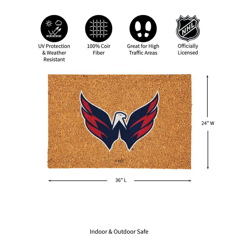 Washington Capitals Full Color Indoor/Outdoor Coir Mat