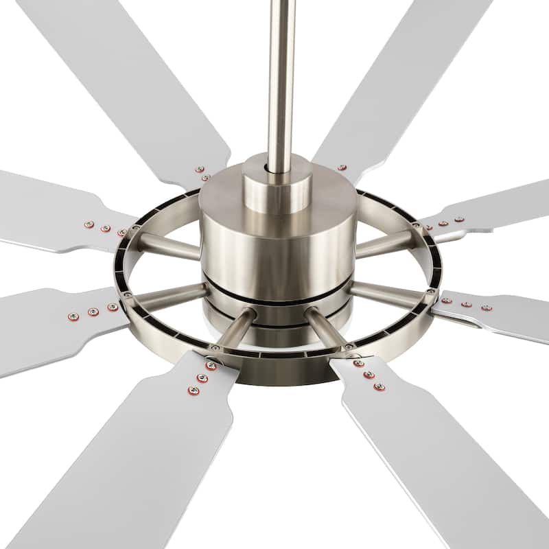 WINGBO 60-inch/72-inch 8-Blades Indoor DC Motor Ceiling Fan With LED Light and Remote Control
