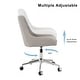preview thumbnail 33 of 43, Modern Teddy Fleece Fabric with Metal Legs with Lift Adjustment, Swivel Office Chair