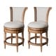 preview thumbnail 74 of 109, Maven Lane 26" Pullman Swivel Counter Height Kitchen Stool Set of 2 - Weathered Oak