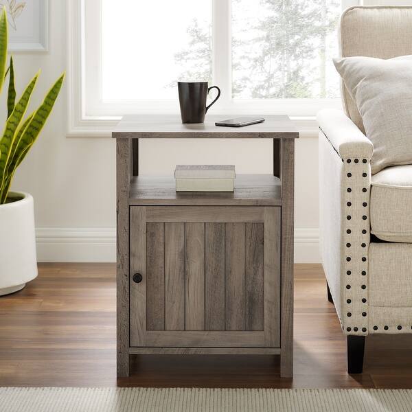 The Gray Barn 18 Inch Groove Door Nightstand On Sale Overstock 28787177 Grey Wash
