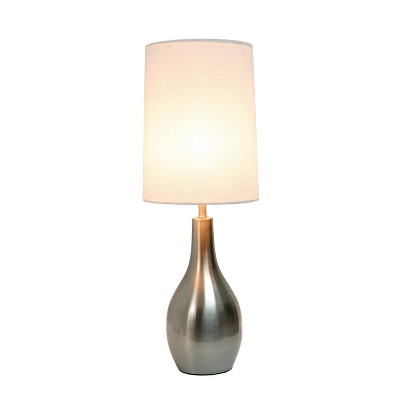 Hourglass LED Table Lamp with Drum Shade - 19.5" - Brushed Nickel