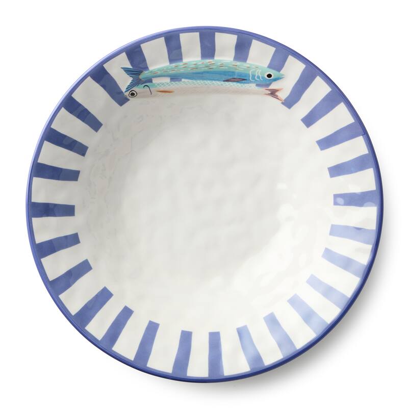 Certified International Something Fishy 90 oz. Serving Bowl 13" x 3" - 13.00"L x 13.00"W x 3.00"H