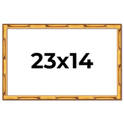 23x14 Frame Gold Bamboo Solid Wood Picture Frame | 1 Inch Moulding