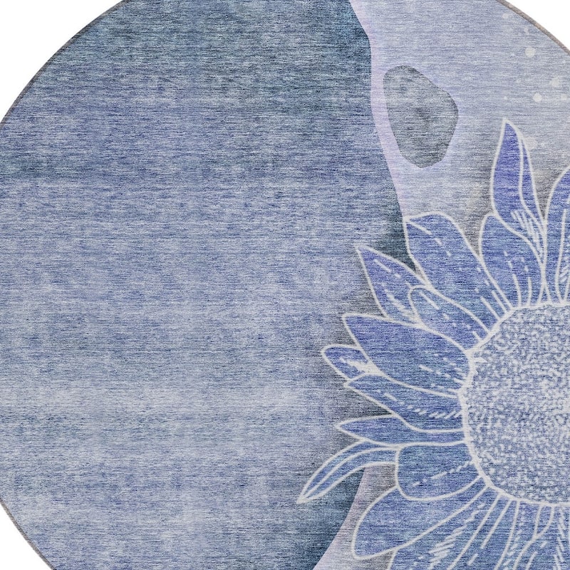 HomeRoots Floral Transitional Rectangle Outdoor Rug