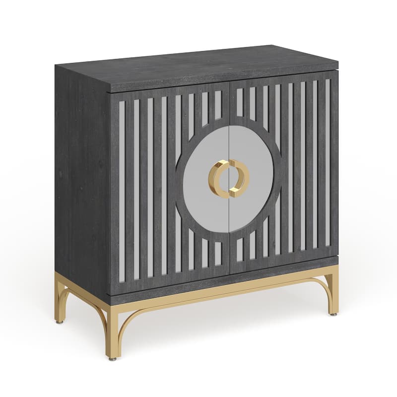 Black Wood Contemporary Cabinet - 32 x 16 x 32 - 32 x 16 x 32 - Black