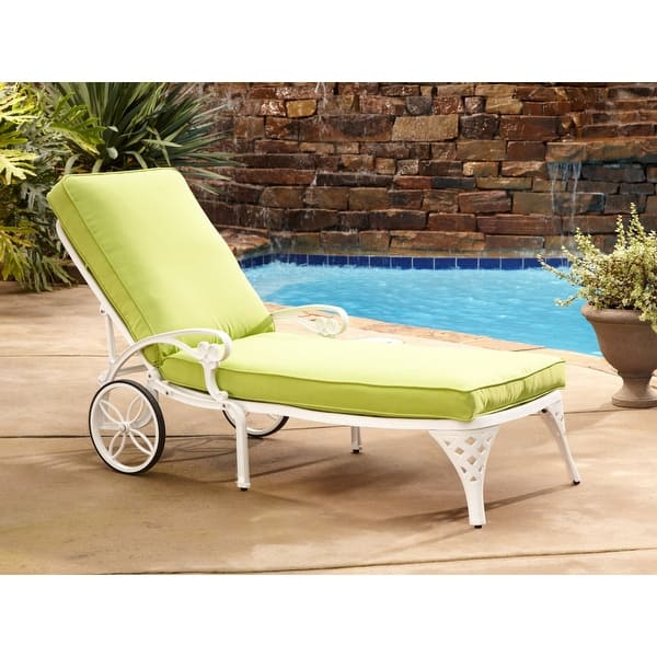 slide 1 of 2, Sanibel White Outdoor Chaise Lounge - 32' x 75' x 39' White