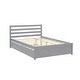 preview thumbnail 9 of 7, Full Size Wooden Platform Bed with Headboard and Under-Bed Trundle, Sturdy Pine Construction