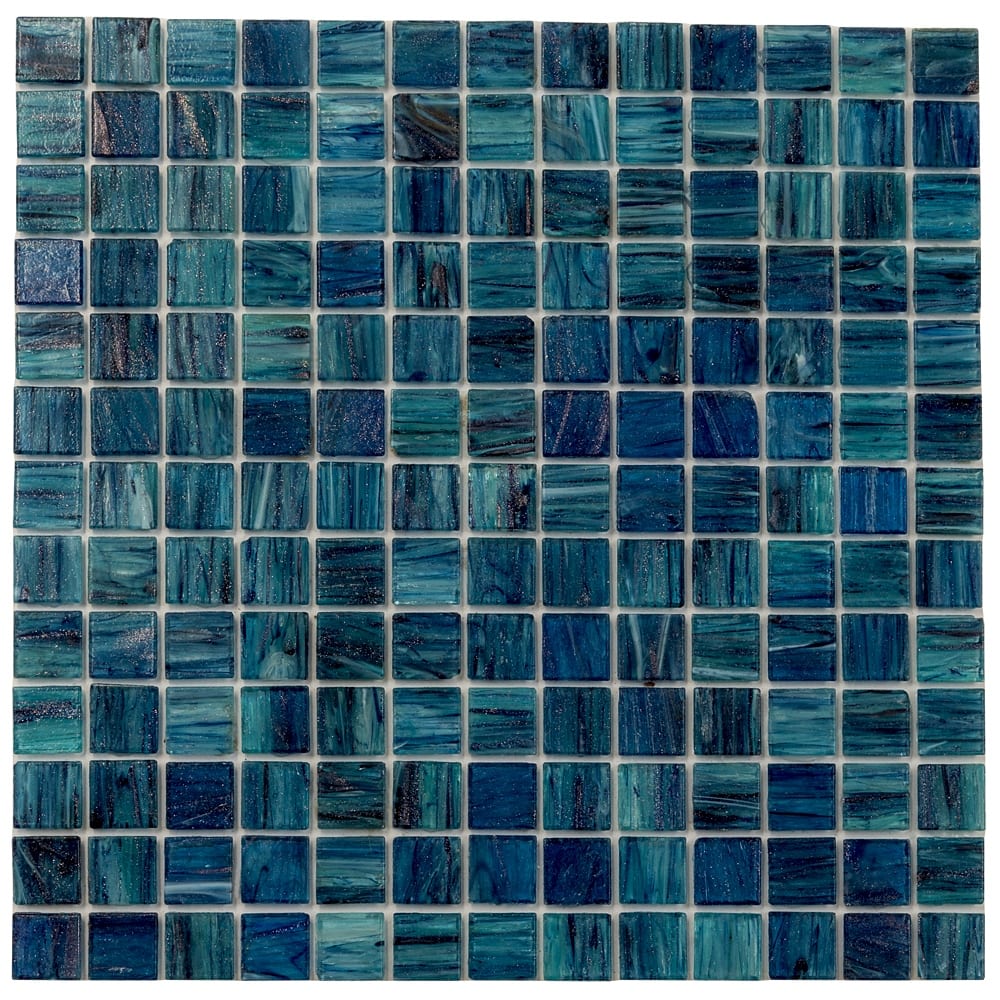 Apollo tile 12" x 12" Celestial Glossy Sea Blue Glass Tile (20 sq ft/case) - 20 Pack