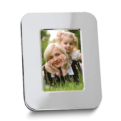 Curata Nickel-Plated Rounded Corners 5x7 Photo Frame