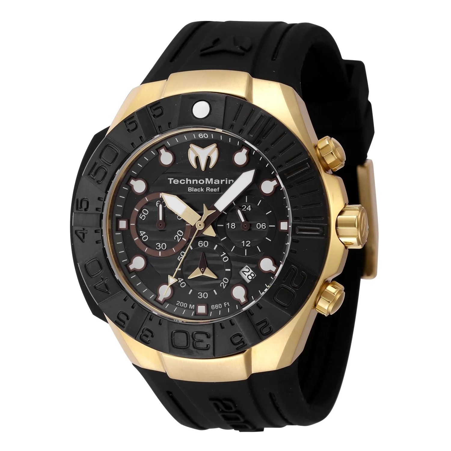 Technomarine Men's TM-523012 Reef Quartz Chronograph Black Dial Watch