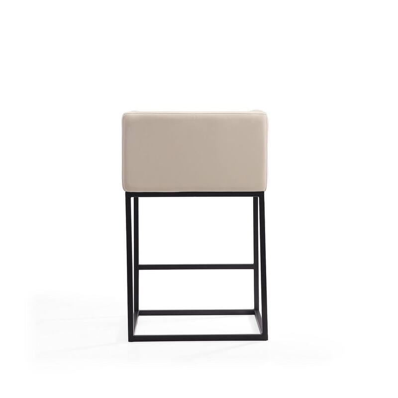 Manhattan Comfort Embassy 34 in. Black Metal Counter Height Bar Stool (Set of 3)
