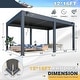 preview thumbnail 183 of 194, EROMMY Outdoor Louvered Pergola with Adjustable Aluminum Roof – Rainproof Gazebo for Patio & Garden