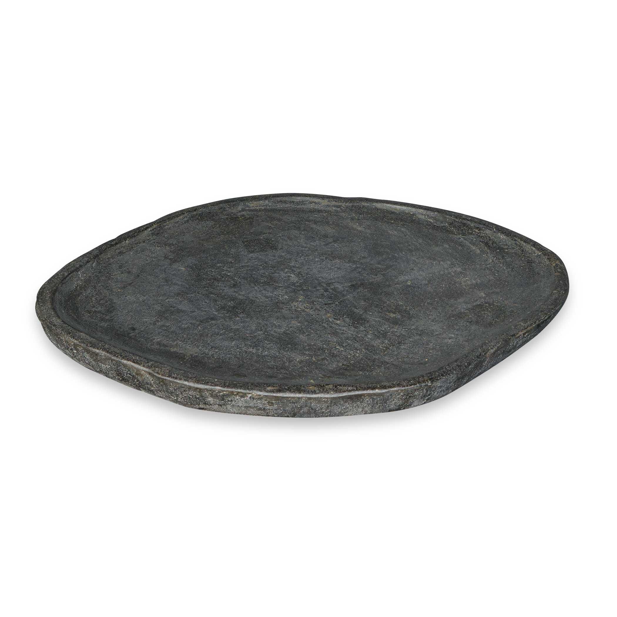 Uttermost Stoneveil Indoor-Outdoor Stone Tray - 20." D x 20." W x 1.4" H