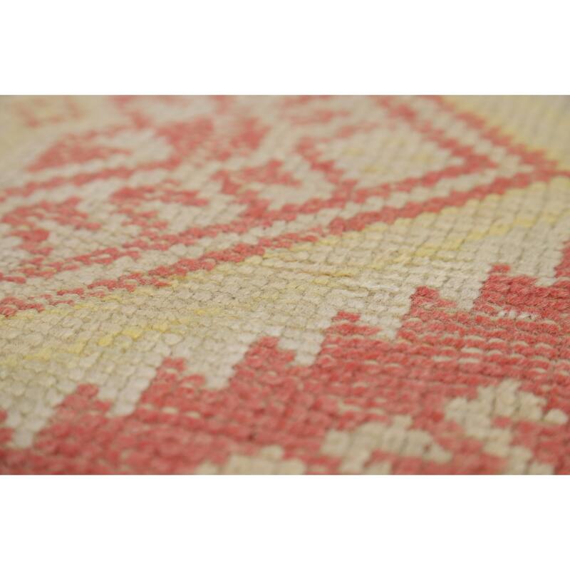 All-Over Geometric Bakhtiari Persian Rug Hand-Knotted Wool Carpet - 3'10" x 7'0"