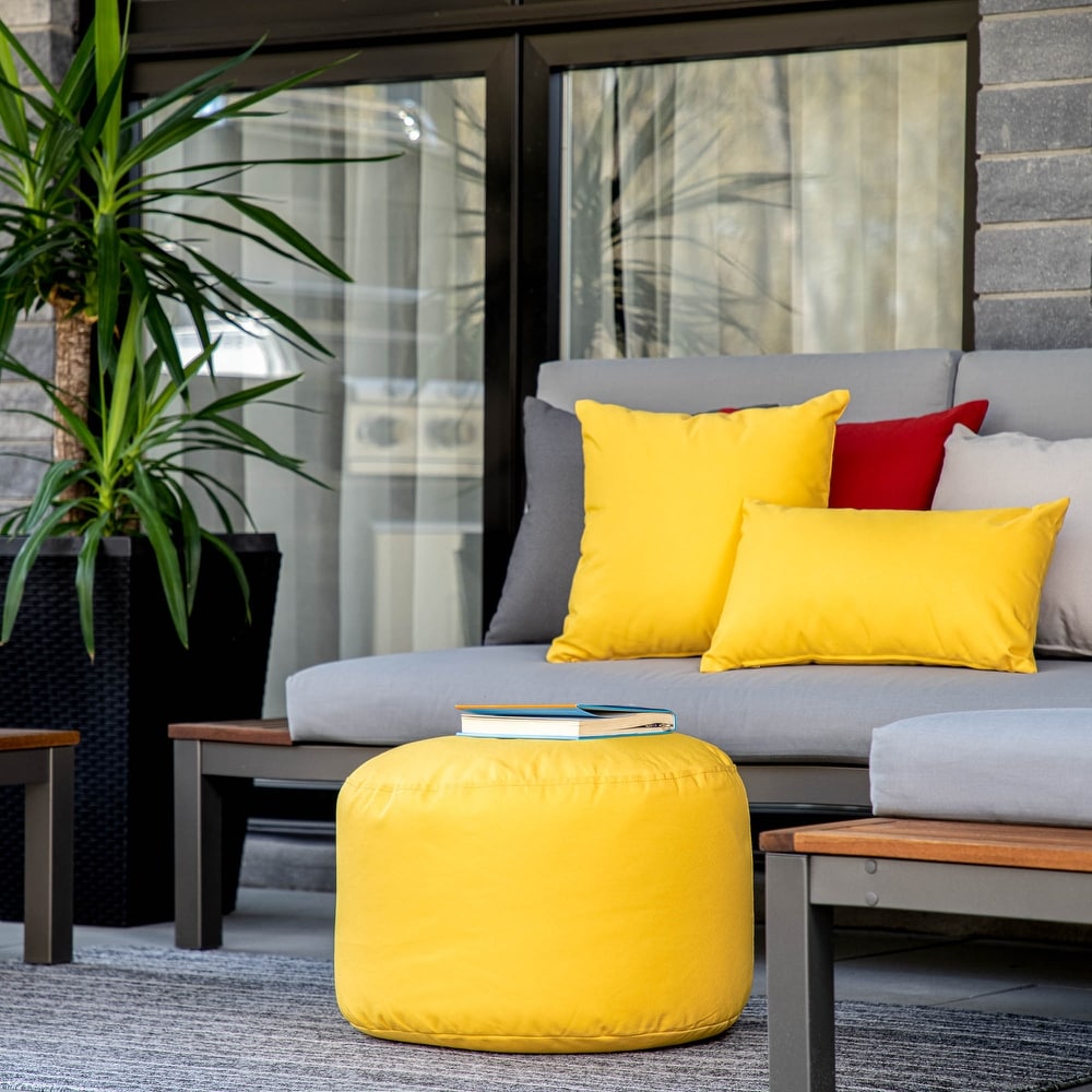 Yellow outdoor ottoman discount