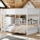 preview thumbnail 2 of 12, Modren Queen over Queen Bunk Bed with Storage Cabinets and USB Ports for Home