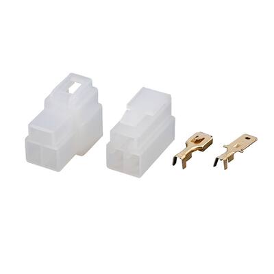 8 Sets 3 Pin Car Vehicle Electrical Wire Connector Male Female Terminal Housing - White
