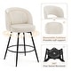 preview thumbnail 15 of 61, Swivel Bar Stools Set Of 2/3/4, Metal Bar Stools, Modern Upholstered Bar Stools For Kitchen Island - 20.3"W X 20.3"D X 39"H