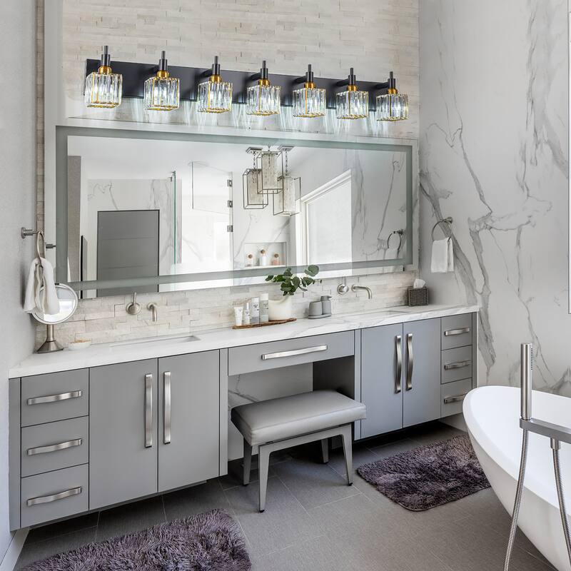 2/3/4-Light Modern Bathroom Crystal Vanity Light Wall Sconces