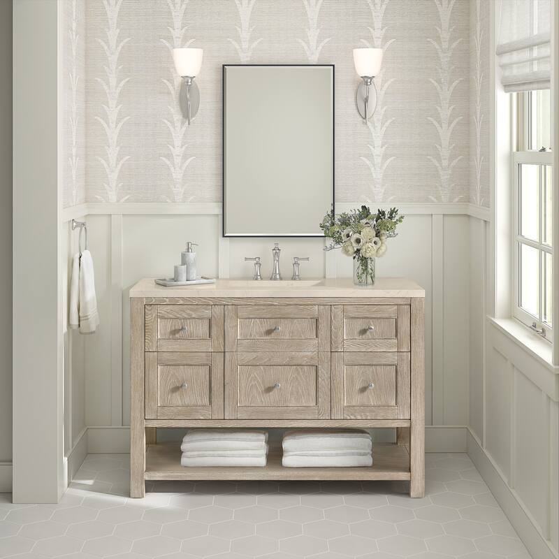 James Martin Vanities Breckenridge 48" Single Vanity, Whitewashed Oak