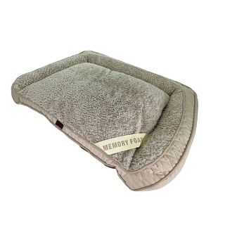 Celebrity Pet Luxury Pet Bed with Memory Foam Khaki Medium - 31"W x 22